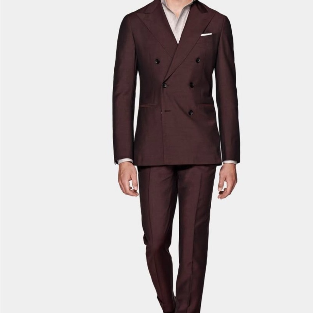 Suitsupply Dark Brown Double-Breasted Suit